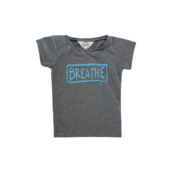 ATELIER BARN - BREATHE TS - 100% COTTON - GREY/BLUE - 4Y UNISEX - Picture 2 of 5